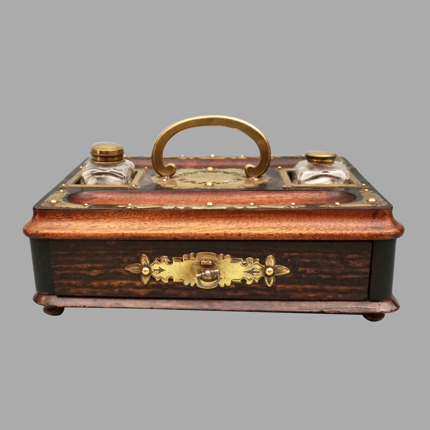 english-rosewood-brass-mounted-standish-with-fitted-single-drawer-c323-36
