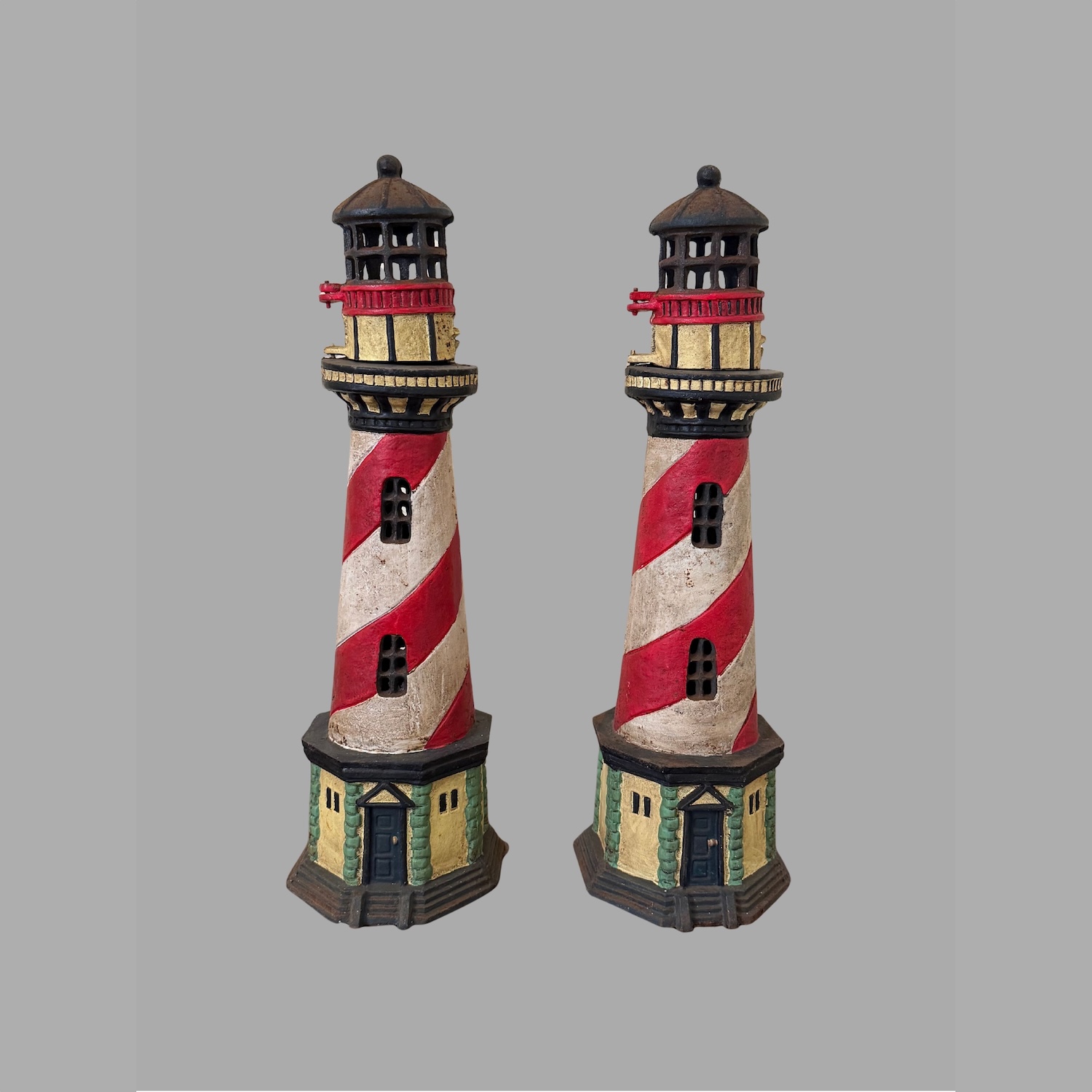 pair-vintage-painted-cast-iron-lighthouses-a1225-2