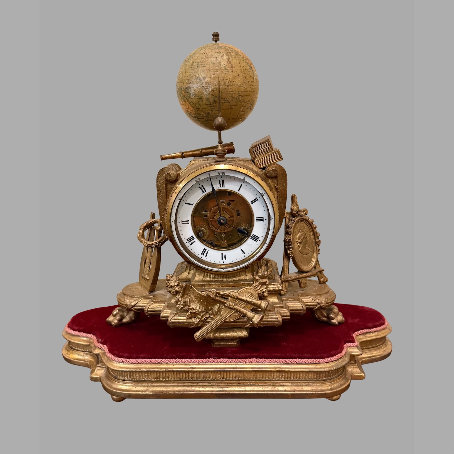 rare-french-revolving-globe-clock-farcot-c1125-4