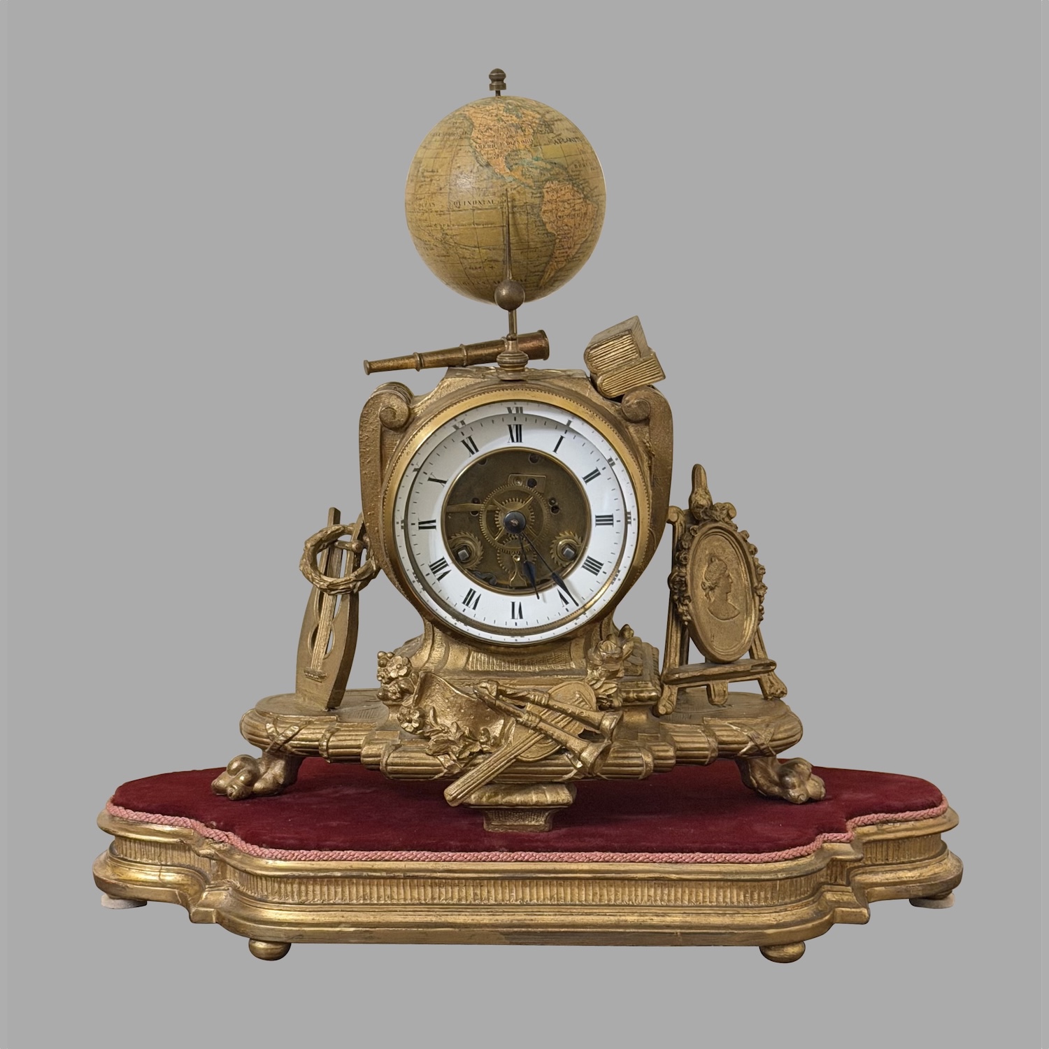 rare-french-revolving-globe-clock-farcot-c1125-4a