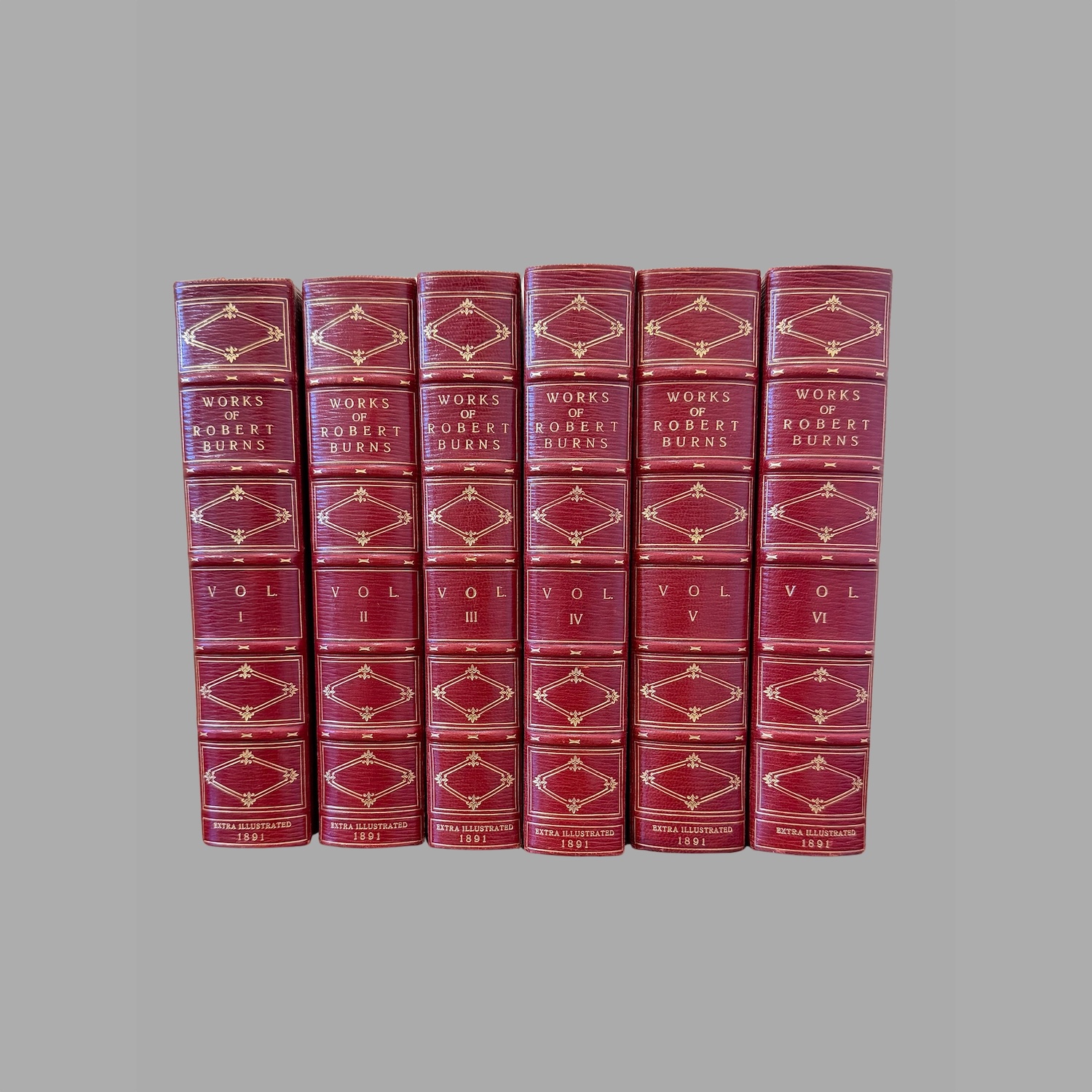 works-robert-burns-6-volumes-full-red-leather-extra-illustrated-edition-b926-1b